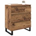 vidaXL Servírovacia skriňa Staré drevo 60 x 35 x 70 cm