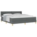 vidaXL Posteľ s pružinovým rámom Tmavo šedá 200 x 180 cm látka