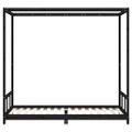 vidaXL Rám detskej postele čierny 90x200 cm masívna borovica