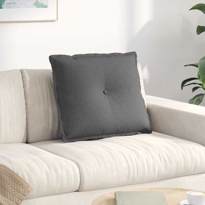 vidaXL Poduška na chrbát Tmavo šedá 60 x 19 x 50 cm látka