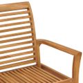 vidaXL Záhradná lavička a vínová podložka 112 cm teakový masív