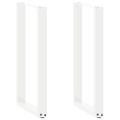 vidaXL Nohy ku konzolovému stolu v tvare U, 2 ks, biele, 38 x (72-73) cm, oceľové
