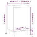 vidaXL Komoda čierna 40x35x70 cm kompozitné drevo