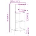 vidaXL Komoda lesklá biela 34,5x32,5x90 cm kompozitné drevo