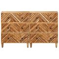 vidaXL Úložné skrine 2 ks 60 x 33,5 x 75 cm Masívne mango drevo Hnedá