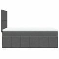 vidaXL Posteľný rám boxsping s matracom tmavosivý 80x200 cm látka