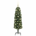 vidaXL Umelý vianočný stromček Zelená 150 cm PVC, oceľ a plast