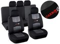 Poťahy sedadiel sada 9ks CARBON DARK čierne AIRBAG