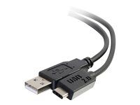 USB C kábel Black - USB kábel - USB (M) do USB-C (M) - USB 2.0 - 1 m - lisovaný - čierna