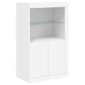 vidaXL Komoda s LED svetlami biela 181,5x37x100 cm