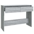 vidaXL Konzolový stolík, sivá sonoma 100x35x76,5 cm, kompozitné drevo