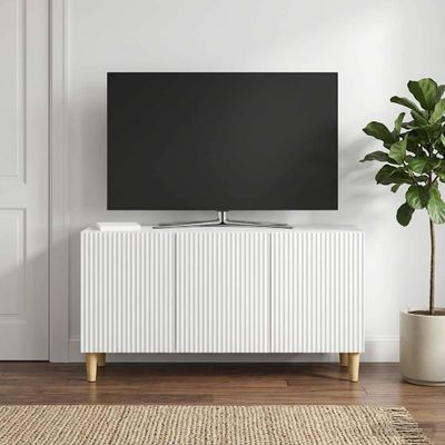 vidaXL TV skrinka Biela 99 x 34,5 x 50 cm Kompozitné drevo