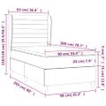 vidaXL Posteľný rám boxspring s matracom zelený 90x200 cm látka