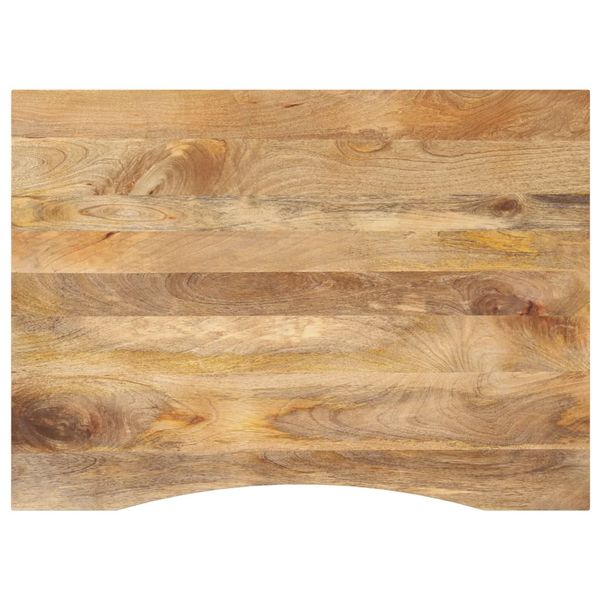vidaXL Stolová doska so zakrivením 110x80x2,5 cm surový mangový masív