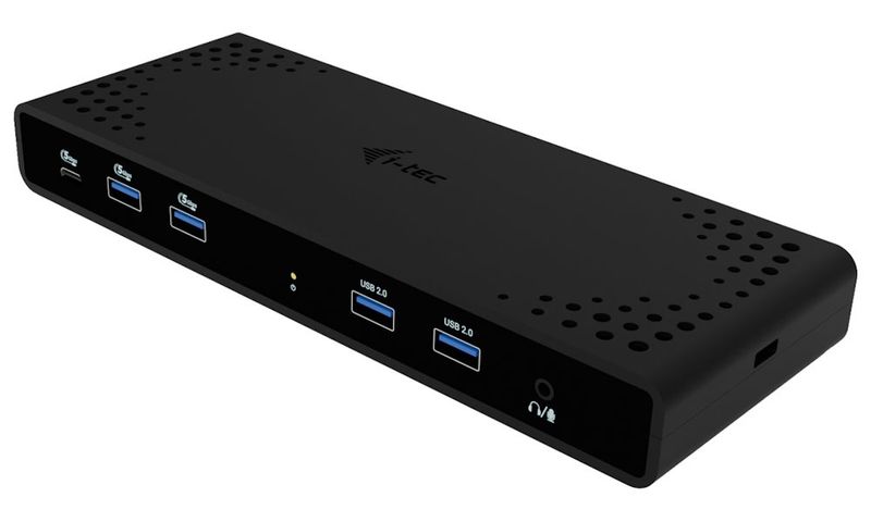 i-tec dokovacia stanica Universal Dual 4K Display, Power Delivery 85W + i-tec USB-C nabíjačka 100W Dokovacia stanica, USB-C, kompatibilná s Thunderbolt 3/4 a USB4, 2× DP, 2× HDMI, 2× USB-C, 2× USB 2.0, 2× USB 3.0, 1× RJ-45, PD 85