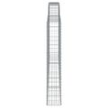 vidaXL Oblúkové gabiónové koše 8ks 400x30x180/200cm pozinkované železo
