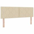 vidaXL Posteľ s pružinovým rámom s vankúšom Krémová 200 x 140 cm látka