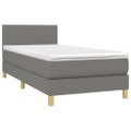 vidaXL Boxspring posteľ s matracom tmavosivá 90x190 cm látka