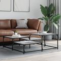 vidaXL Konferenčný stolík sivý sonoma 107x107x40 cm kompozitné drevo
