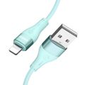 Kábel BWOO Minimalist Silicone 3A X280L USB-A na Lightning zelený