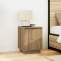 vidaXL Nočné skrinky s LED osvetlením 2 ks Dub Artisan 38x34x50 cm