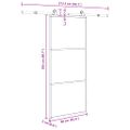 vidaXL Posuvné dvere s kovaním ESG sklo a hliník 90x205 cm