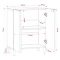 vidaXL Servírovacia skriňa 60 x 33 x 75 cm Masívne mango drevo