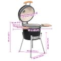 Záhradný keramický gril, údiareň Kamado, 33 cm