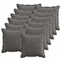 vidaXL Poťah na podložku 12 ks HOUTEN Tmavosivá 40 x 40 cm manšestr