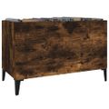 vidaXL Skrinka na platne dymový dub 74,5x38x48 cm kompozitné drevo
