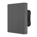 Inteligentný WiFi nástenný spínač SONOFF M5-3C-80 (3-kanálový, do rámu, grafitový)