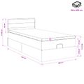 vidaXL Polohovací postel s matrací Čierna 100 x 200 cm Látka