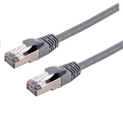 Kábel C-TECH patchcord Cat6a, S/FTP, sivý, 2m