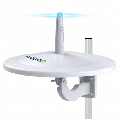 EVOLVEO Jade 3, aktívna vonkajšia anténa FM/DAB+/DVB-T2, filter LTE,4G,5G