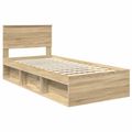vidaXL Rám postele Sonoma dub 75 x 190 cm Kompozitné drevo