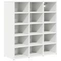 vidaXL Skriňa na topánky 77,5 x 30 x 83,5 cm Kompozitné drevo Biela