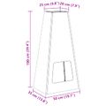 vidaXL Ohnivá misa Čierna 50 x 35 x 100 cm Poveternostne odolná oceľ