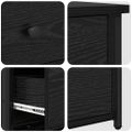 vidaXL Nočný stolík Čierny dub 40 x 36 x 60 cm Masívne obnovené drevo