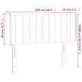 vidaXL Čelo postele s LED krémové 103x16x78/88 cm látka