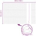 vidaXL Hexagonálny plot s stĺpom 50 x 1,5 m PVC potiahnutá oceľ Sivá