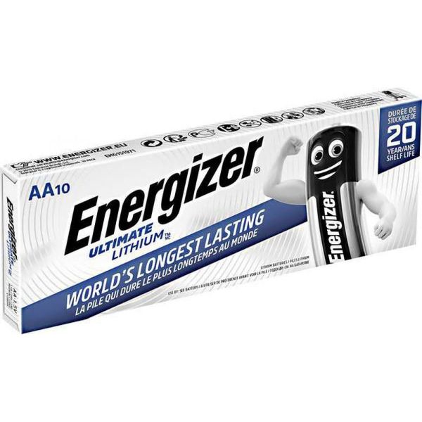 Energizer Ultimate Lithium L91 AA DP10 lítiové tužkové batérie 10ks 7638900343526