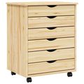 vidaXL Mobilný úložný kabinet s priehradkami MOSS 53 x 39 x 65,5 cm