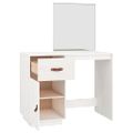 vidaXL Toaletný stolík biely 95x50x134 cm masívne borovicové drevo