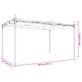 vidaXL Pergola so zaťahovacou strechou sivohnedá 395x292x230 cm