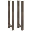 vidaXL Nohy barového stola, prírodná oceľ, 2 ks, 50 x (110-111) cm, oceľ