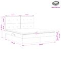 vidaXL Postel s úložným prostorem a matrací Svetlosivá 140 x 190 cm