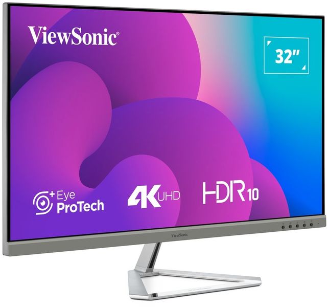 ViewSonic VX3276-4K-MHD-2 32" 16:9, 3840 x 2160  VA monitor,60Hz,8 bit colour, 2 HDMI, DP, Mini  DP, speakers. stříbrný Monitor, 32", 4K UHD 3840 × 2160 px, VA panel, HDR10, 60 Hz, 4 ms, DisplayPort, mini DP, 2× HDMI, reproduktory, VESA