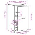 vidaXL Lekárenský kabinet Čierny dub 40 x 41 x 77.5 cm