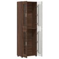 vidaXL Highboard FLORIN 60 x 35 x 182 cm Hnedý dub Kompozitné drevo