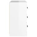 vidaXL Komoda lesklá biela 70x35,5x67,5 cm spracované drevo